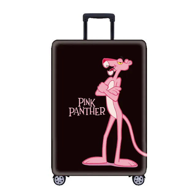 Travel in Style: Pink Playful Leopard Print Luggage Cover for 18-32 Inch Suitcases