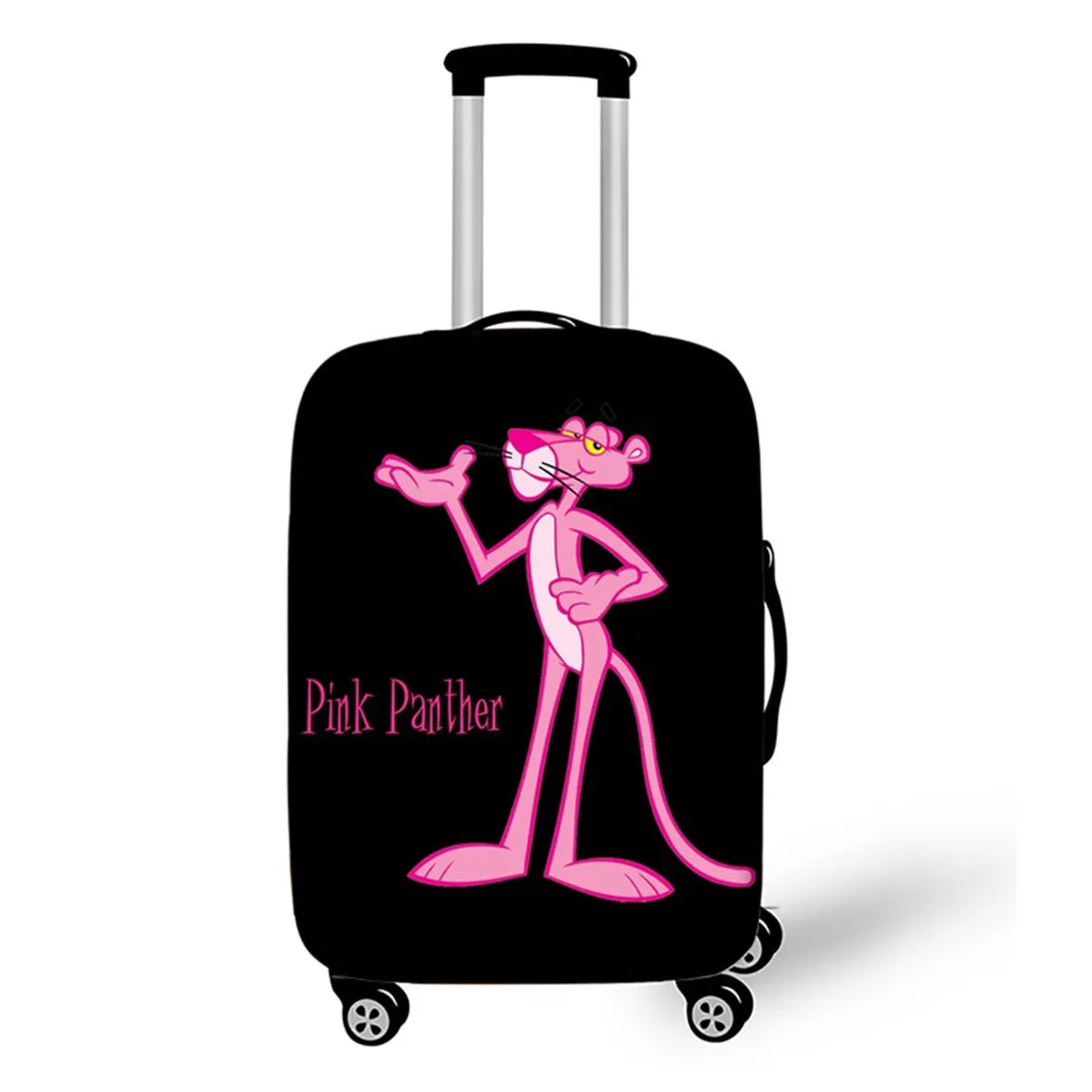 Travel in Style: Pink Playful Leopard Print Luggage Cover for 18-32 Inch Suitcases