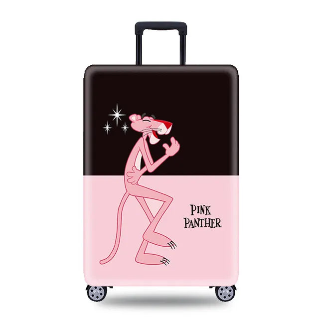 Travel in Style: Pink Playful Leopard Print Luggage Cover for 18-32 Inch Suitcases