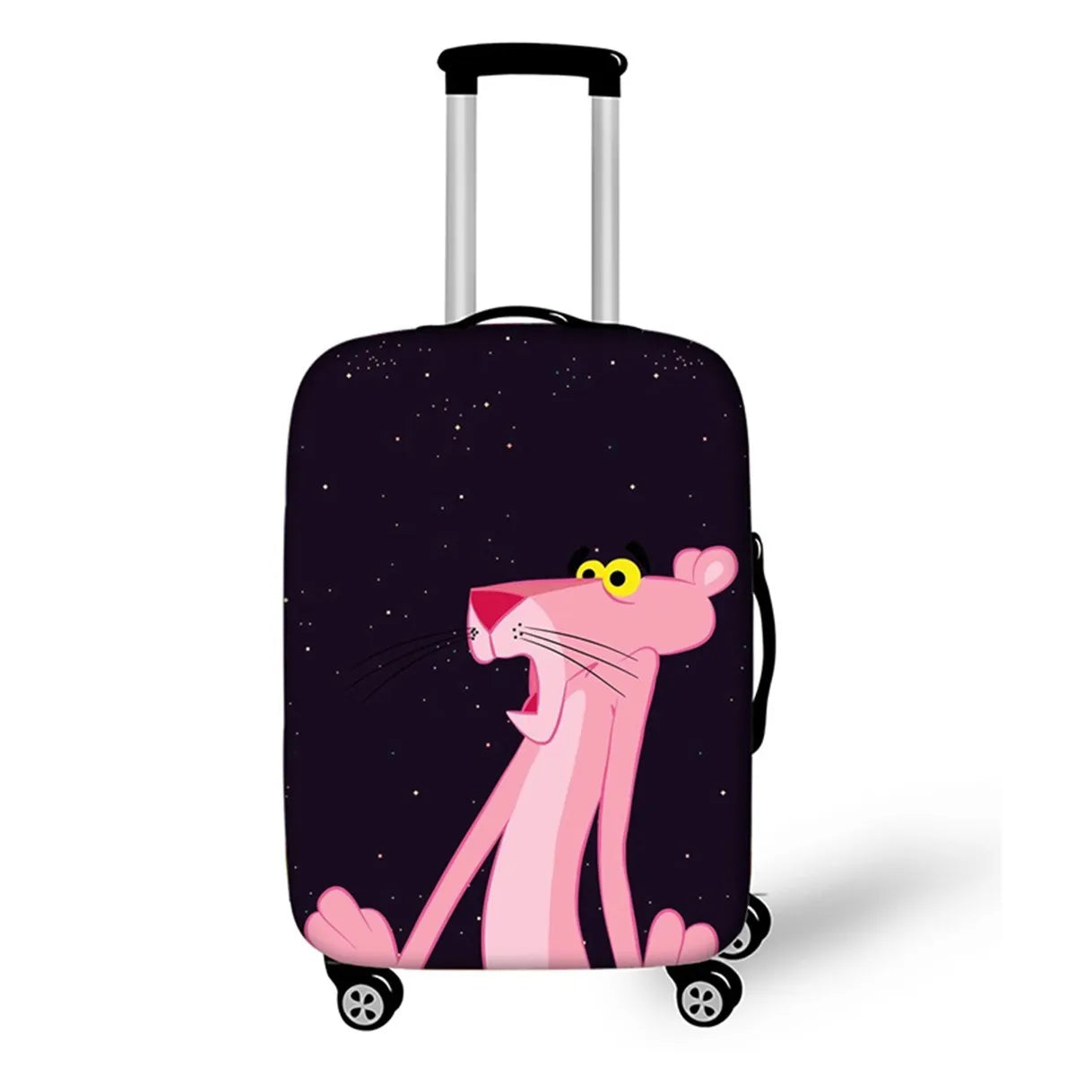 Travel in Style: Pink Playful Leopard Print Luggage Cover for 18-32 Inch Suitcases