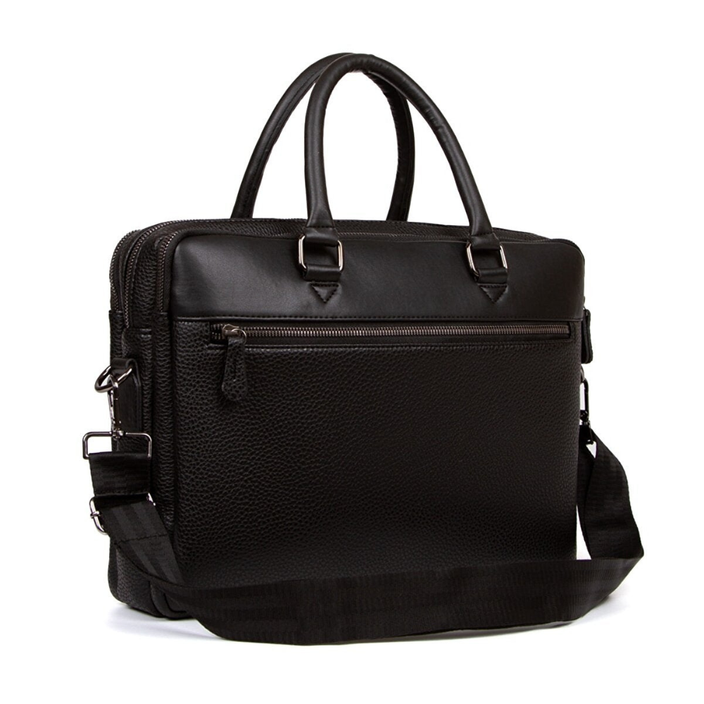 LEATHER BRIEFCASE AND SHOULDER BAG