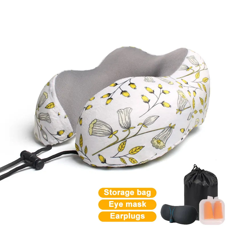 Ultimate Comfort in the Skies: Inflatable Memory Foam U-Shape Travel Pillow