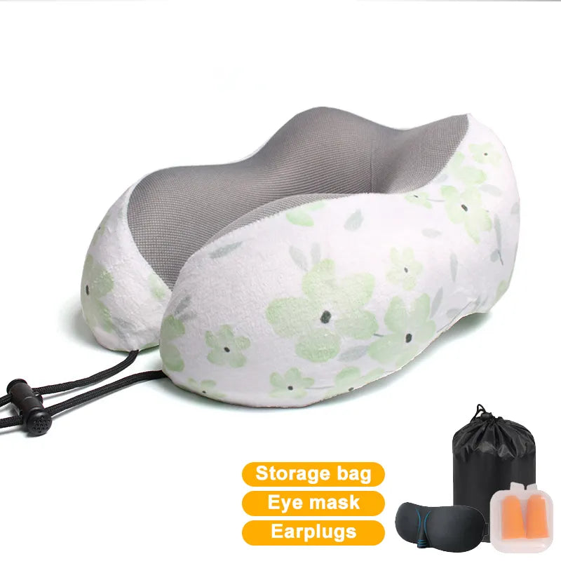 Ultimate Comfort in the Skies: Inflatable Memory Foam U-Shape Travel Pillow