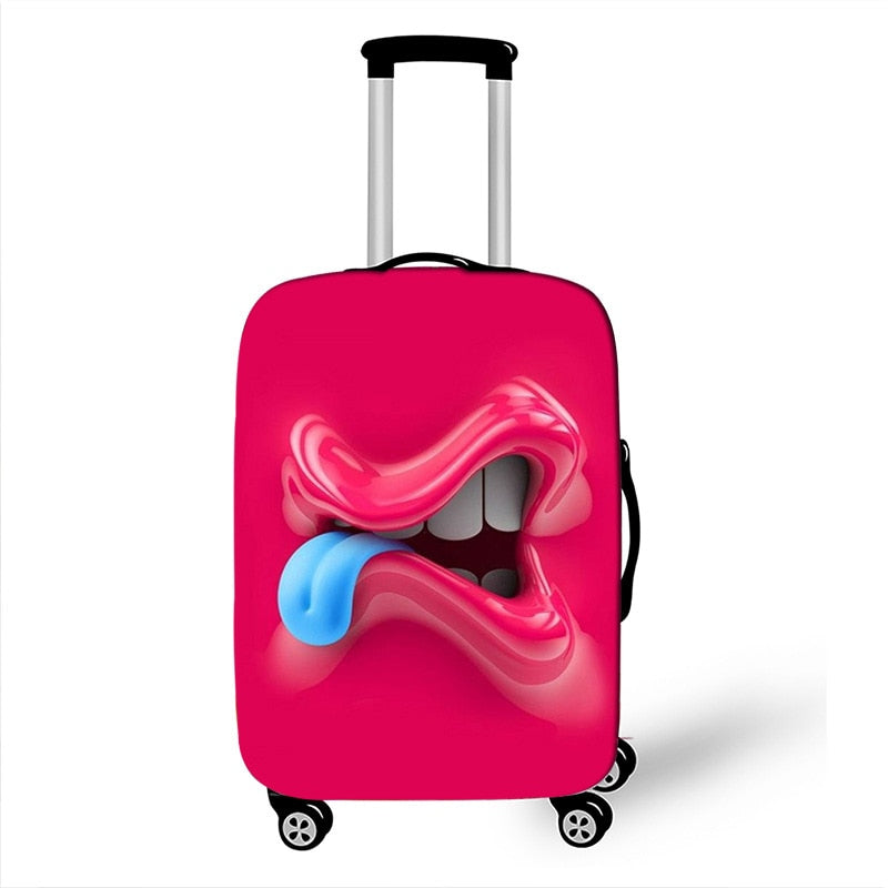 18-32 Inch Funny Expression Travel Suitcase Protective Dust Cover