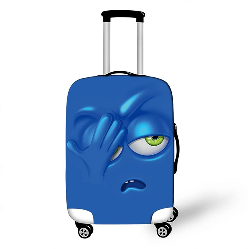 18-32 Inch Funny Expression Travel Suitcase Protective Dust Cover