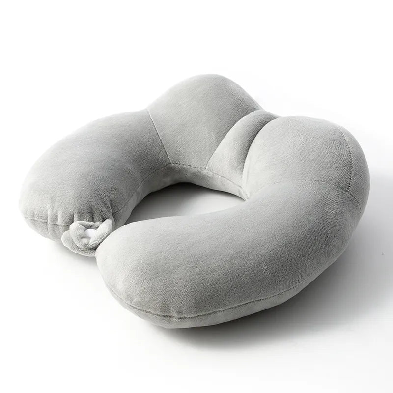 Ultimate Comfort in the Skies: Inflatable Memory Foam U-Shape Travel Pillow