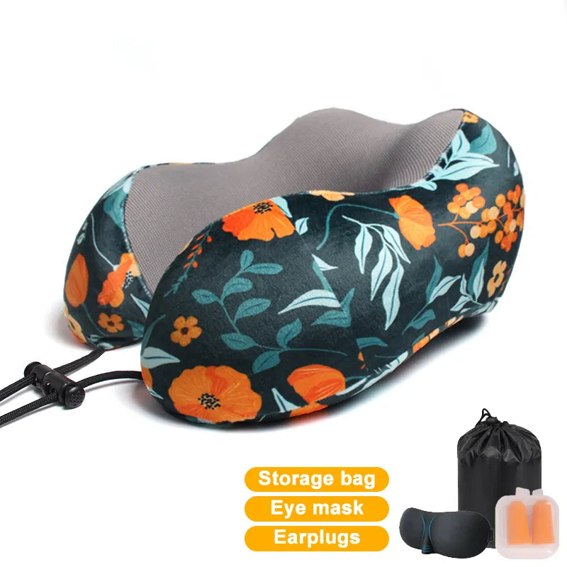 Ultimate Comfort in the Skies: Inflatable Memory Foam U-Shape Travel Pillow