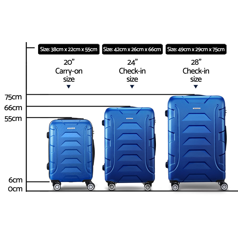 Bimini 3pc Hard Case Luggage Set