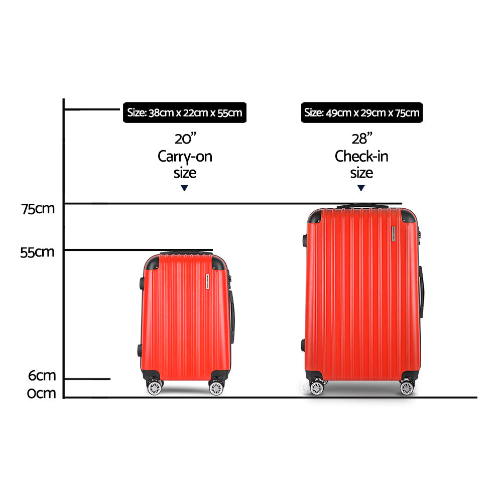 Hawaii 2pc Hard Case Luggage Set