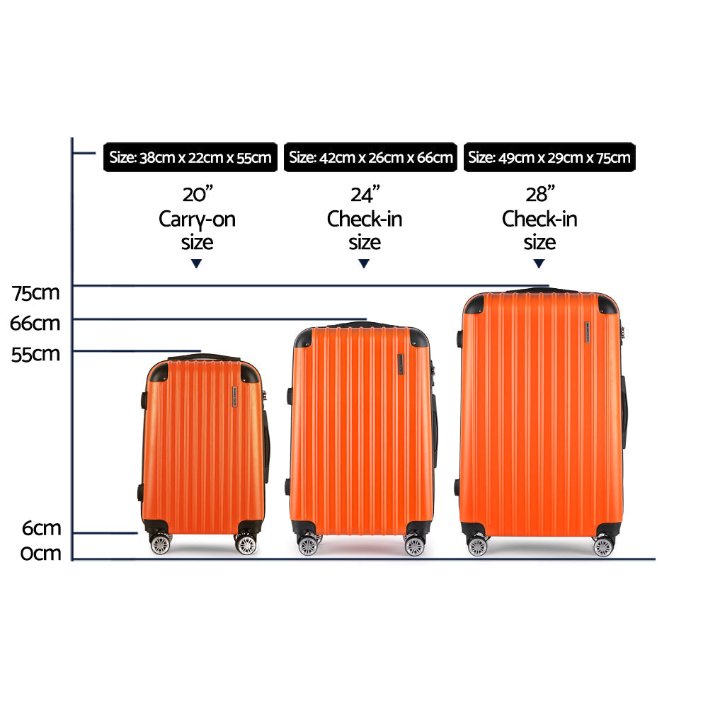 Fiji 3pc Hard Case Luggage Set