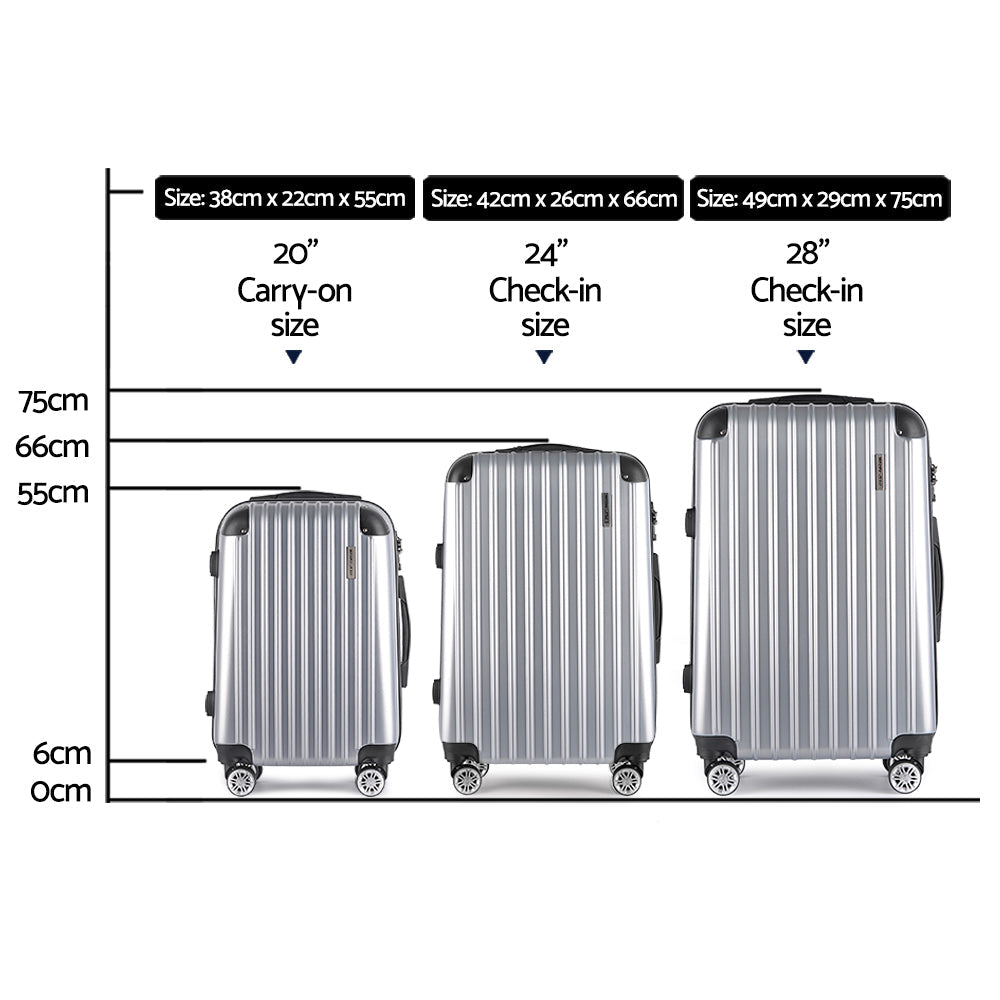 Bora Bora 3pc Hard Case Luggage Set