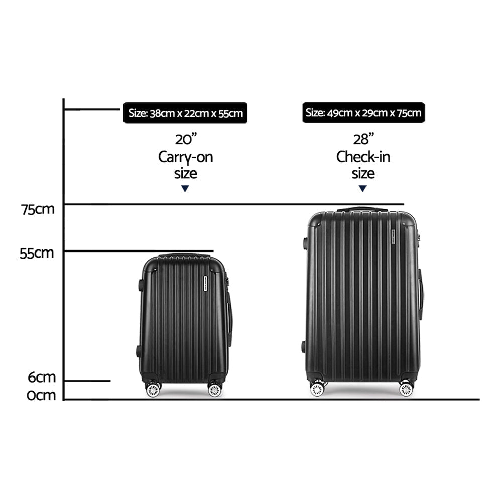 Palawan 2pc Hard Case Luggage Set