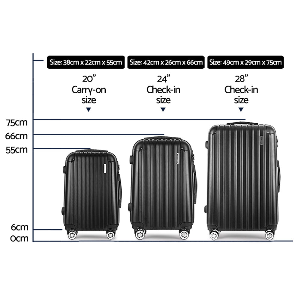 Palawan 3pc Hard Case Luggage Set