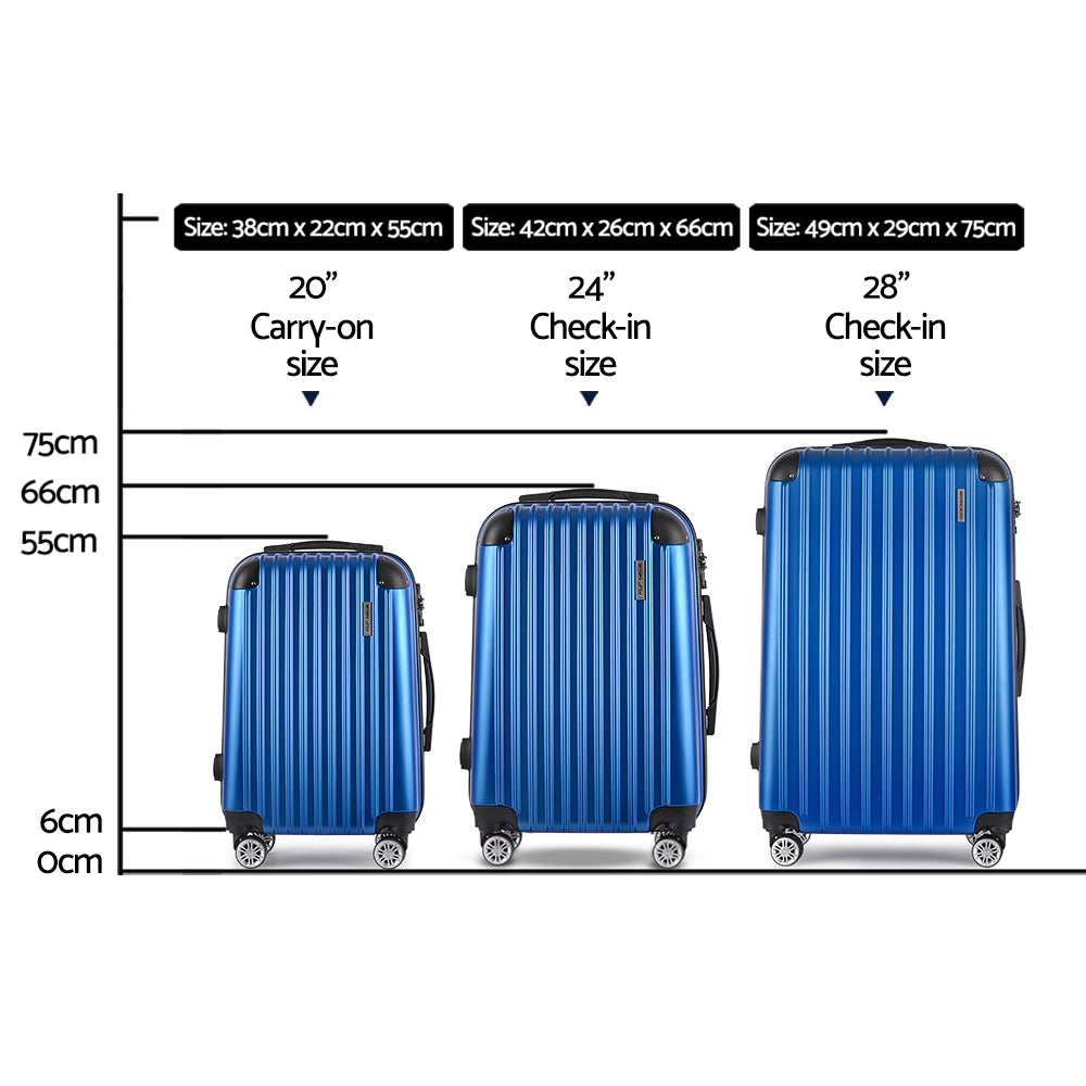 Bahamas 3pc Hard Case Luggage Set