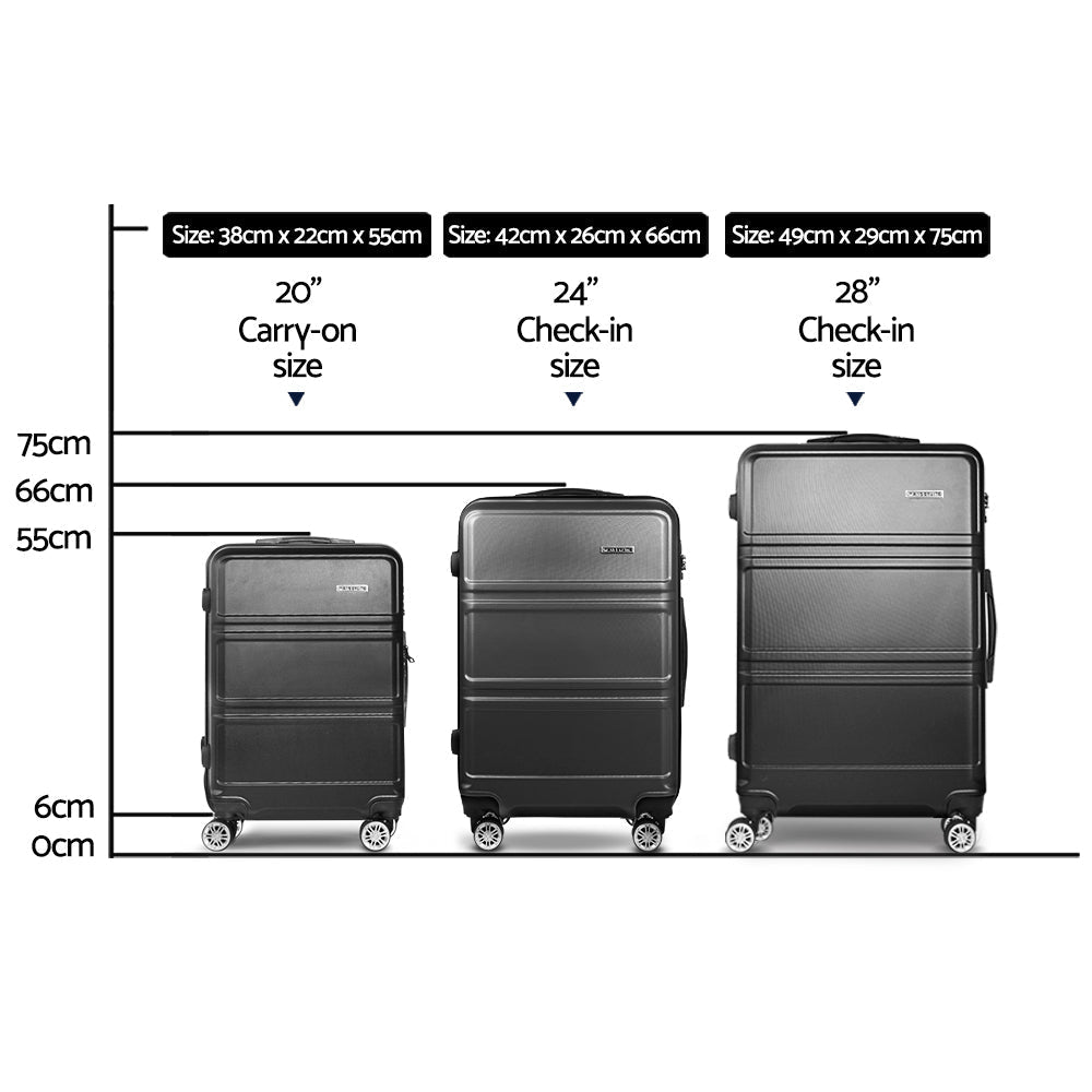 Phuket 3pc Hard Case Luggage Set