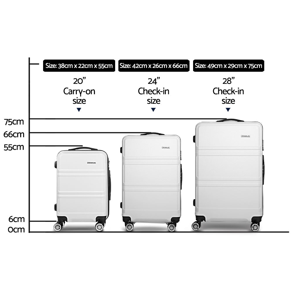 Capri 3pc Hard Case Luggage Set