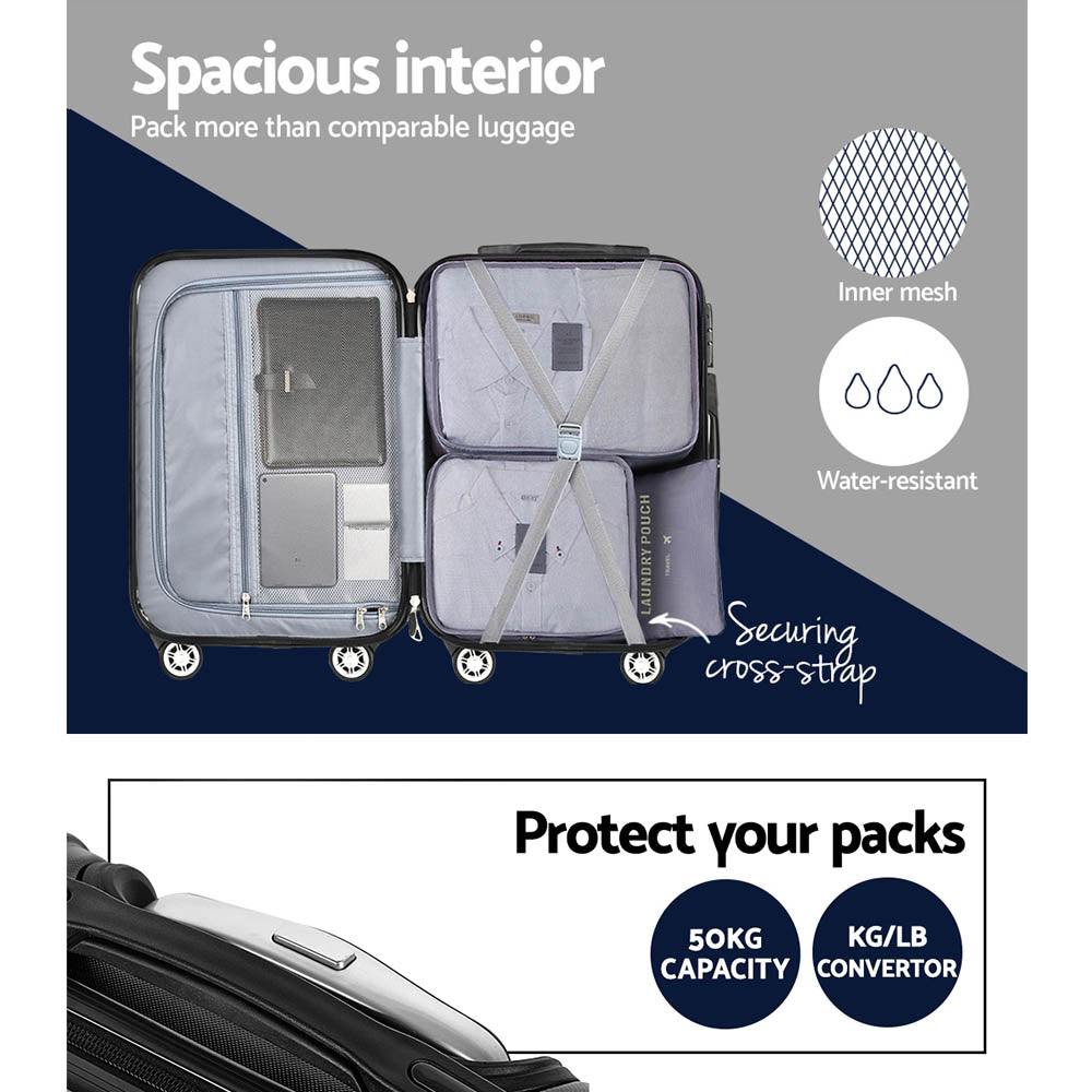 Palawan 3pc Hard Case Luggage Set with Storage Organiser