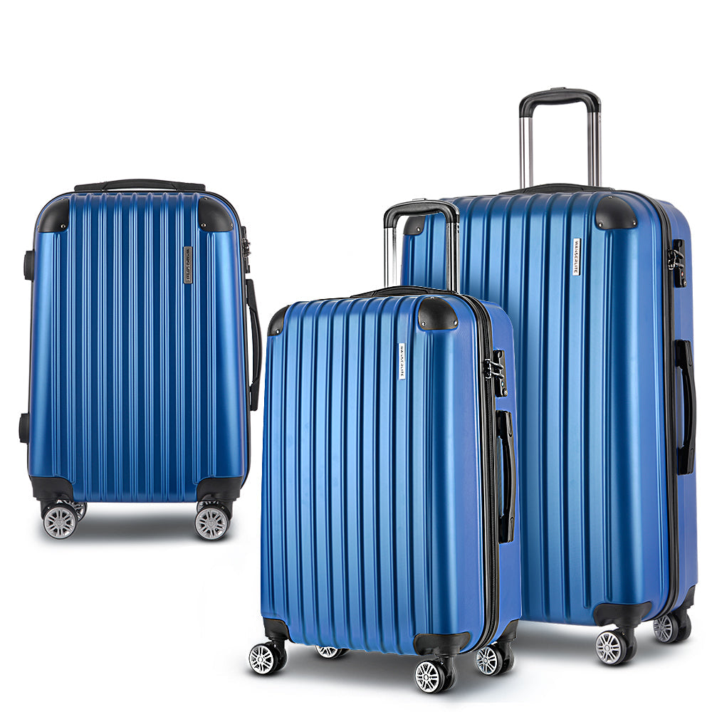 Bahamas 3pc Hard Case Luggage Set and Storage Organiser