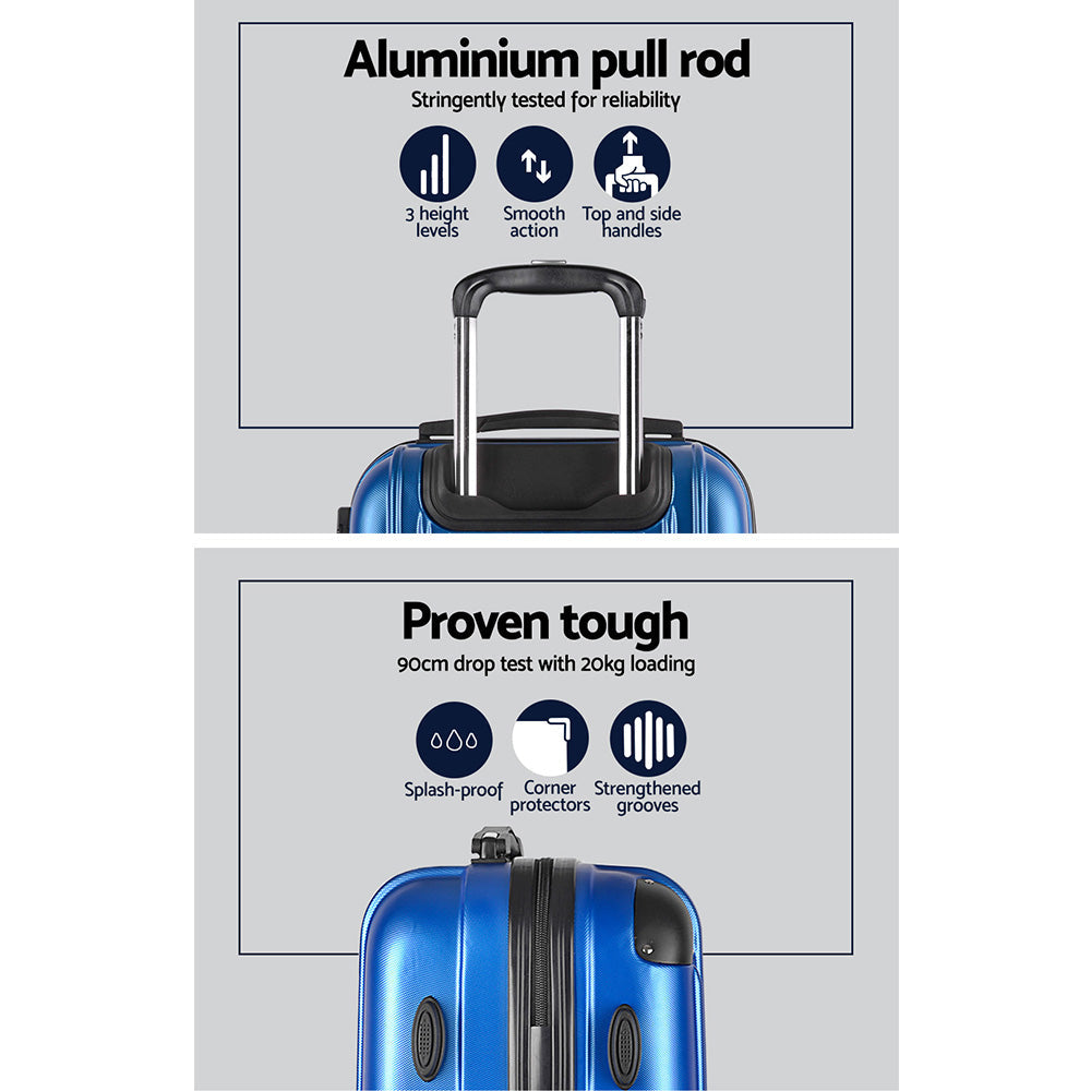 Bahamas 3pc Hard Case Luggage Set and Storage Organiser