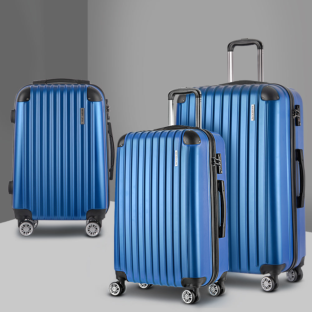 Bahamas 3pc Hard Case Luggage Set and Storage Organiser