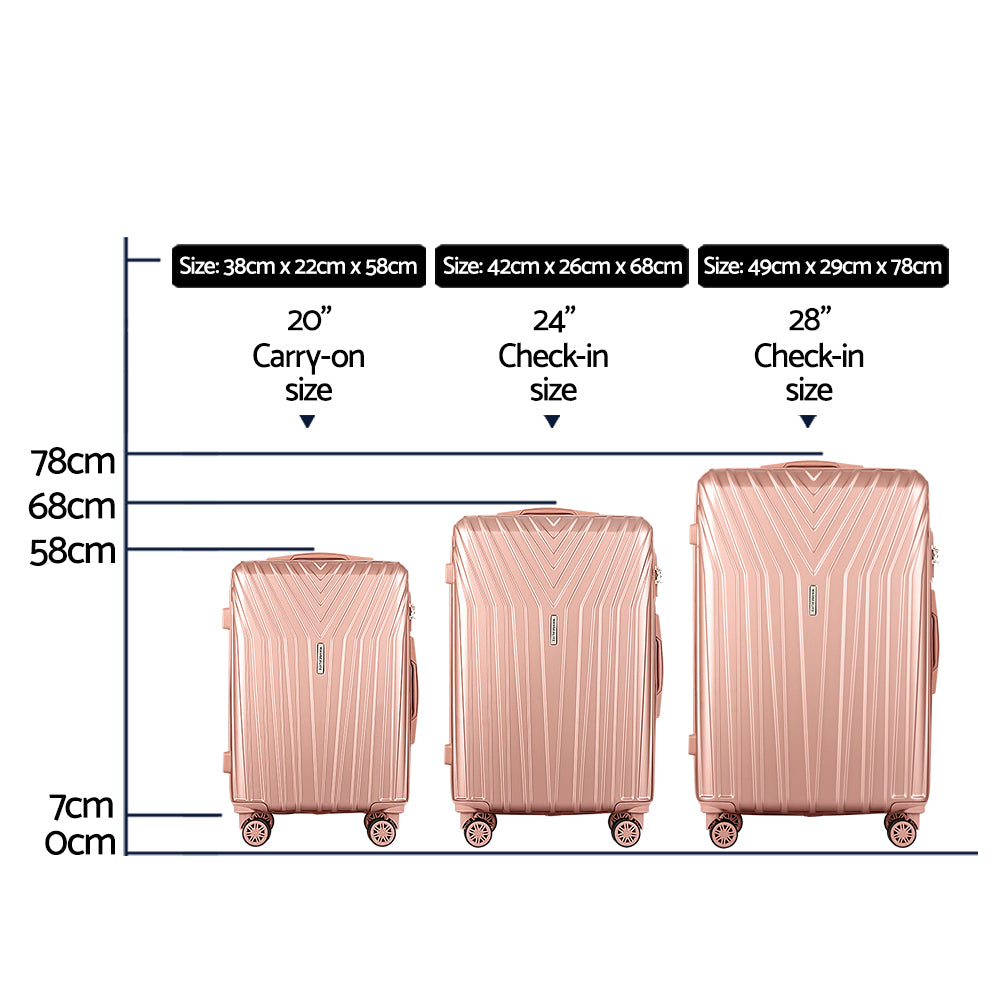 Sardinia 3pc Hard Case Luggage Set