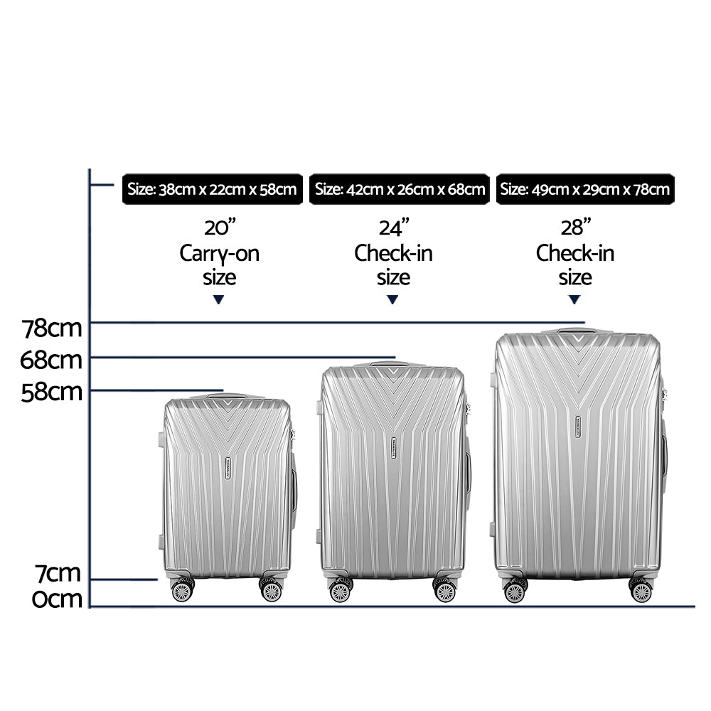 Aruba 3pc Hard Case Luggage Set