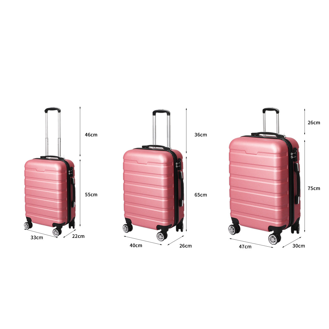 Borneo 3pc Hard Case Luggage Set